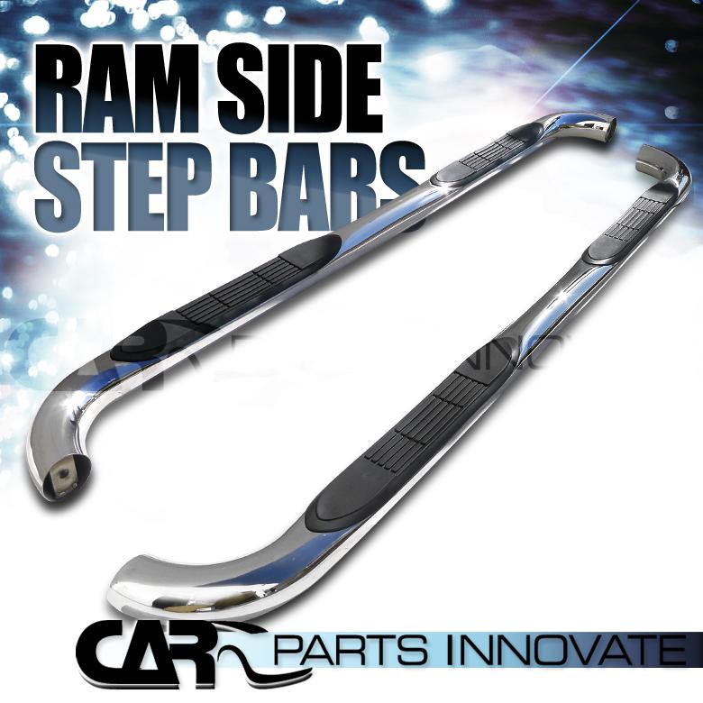 09-12 dodge ram 1500 quad cab 3" polished stainless steel side step nerf bars