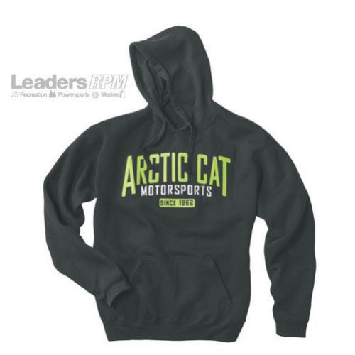 Arctic cat new oem applique&#039; hoodie, l, black w/ green, 5233-634