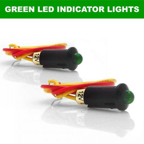 2 5mm 12v green led dash indicator lights (fits: 1961 austin mini)