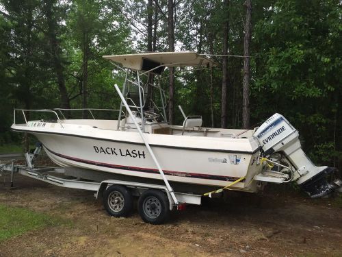 20&#039; well craft open fisherman center console with t top and 175 evinrude a