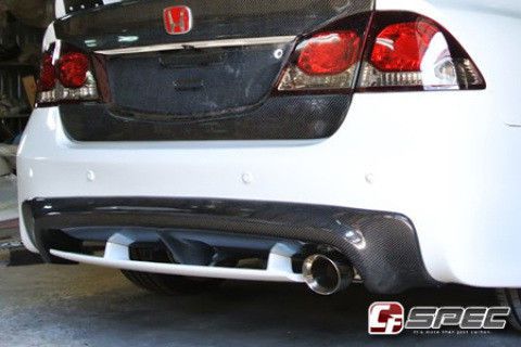 A++ rear bumper diffuser cap protect for honda civic fd2 mug-style carbon fiber