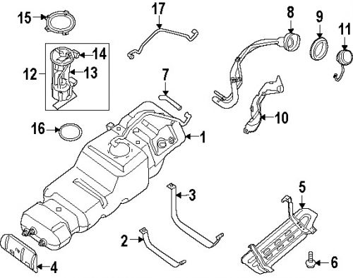 Nissan 25060zq60b genuine oem fuel sender unit