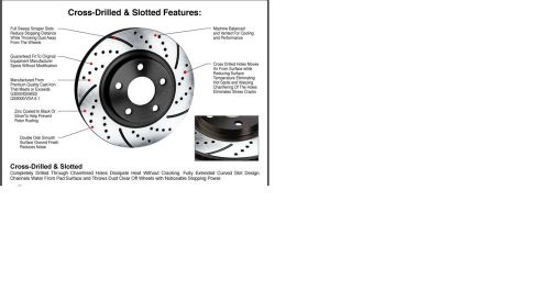Brake rotors 1998-2003 ford/ lincoln navigator (cross-drilled and slotted)