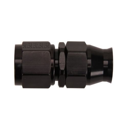 Fragola 680106-bl real-street straight ptfe hose end fitting, -6 an, black