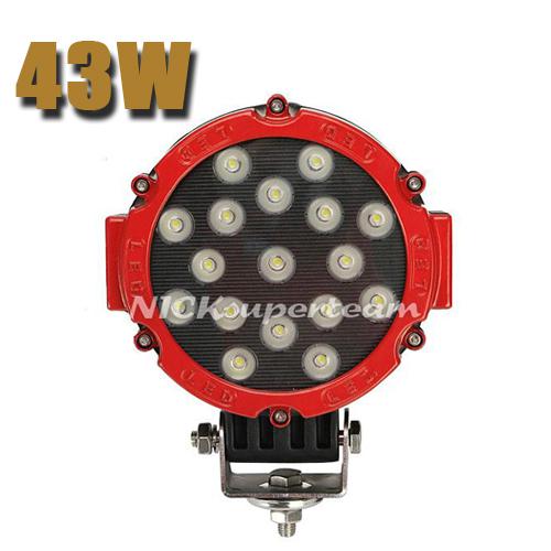 43w flood beam led work light bar ip67 offroad car truck suv atv jeep 4wd newest