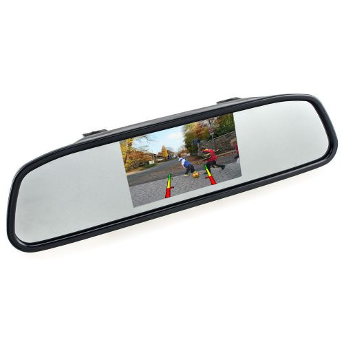 4.3 inch tft lcd car rearview mirror monitor screen rearview rear view camera dv