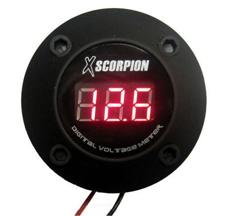 Digital 12v red led voltage volt meter motorcycle bike