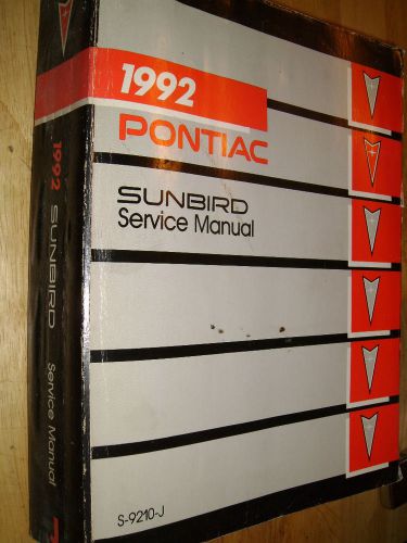 1992 pontiac sunbird shop manual original book!