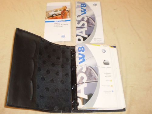 2002 vw volkswagen passat w8 complete owners manual books guide case all models