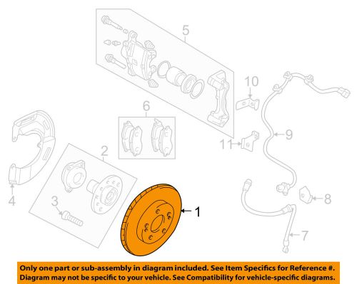 Mitsubishi oem 99-00 galant front brake-rotor mr389727