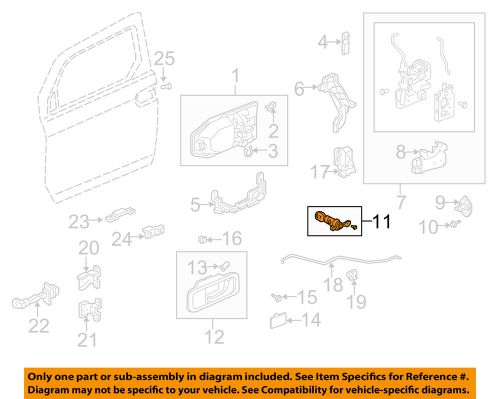 Honda oem 03-11 element front door-lock cylinder 72185s9a013