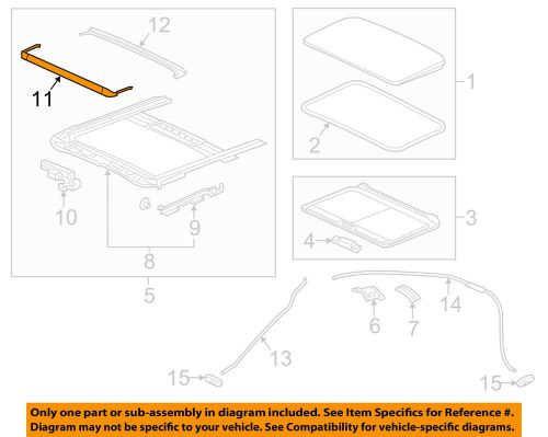 Nissan oem 13-15 altima-sunroof wind deflector 912803ra0a