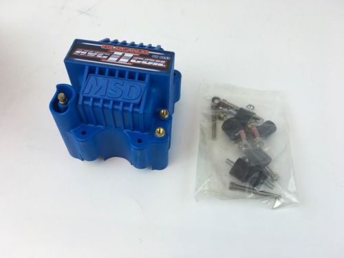 Msd blaster 2 hvc ignition coil 8253 blue pro racing 44,000v male hei u-core