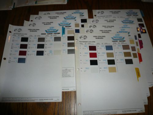 1980 81 82 83 84 85 86 87 88 subaru dupont refinish color chip paint sample