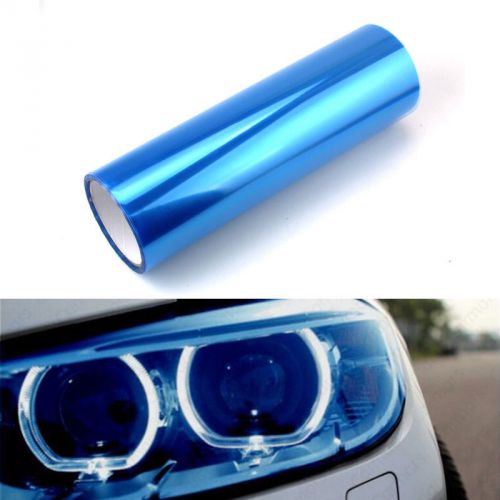 12&#034;x39&#034; gloss blue tint vinyl film sheet wrap headlight taillight cover sticker