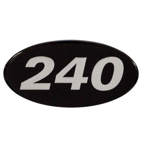 Rinker boats 240 oem silver black 6 1/2&#034; x 3 3/8&#034; marine vinyl  decal (single)