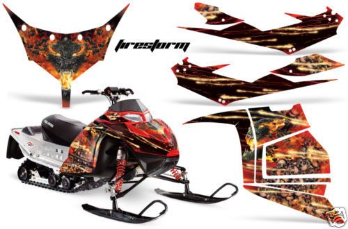 Amr racing decal kit polaris iq race snowmobile sled graphics wrap sticker f