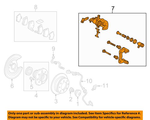 Honda oem-disc brake caliper left 06433s0k505rm