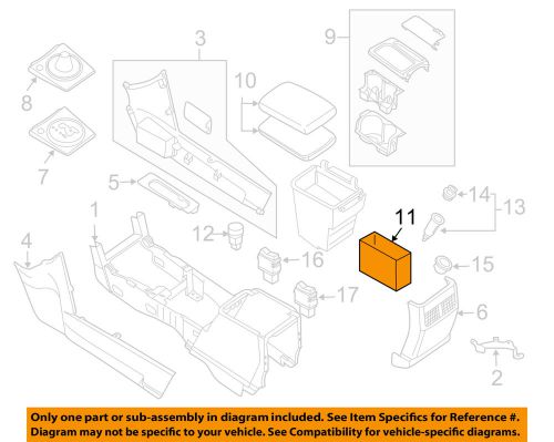 Nissan oem 04-06 maxima center console-tray 969a1za30a