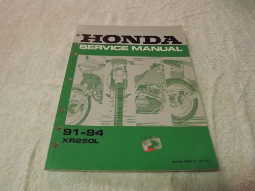 Honda 91-94 xr250l service manual