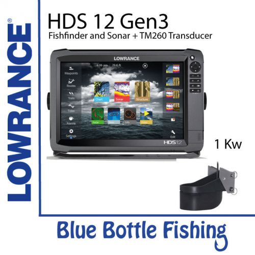 Lowrance hds 12 gen 3 touch + 1kw tm260 transducer