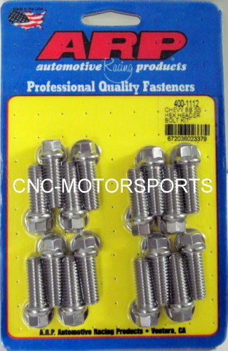 Arp header bolt kit 400-1112 bb chevy 3/8 diameter bolt 3/8 wrench  qty 16