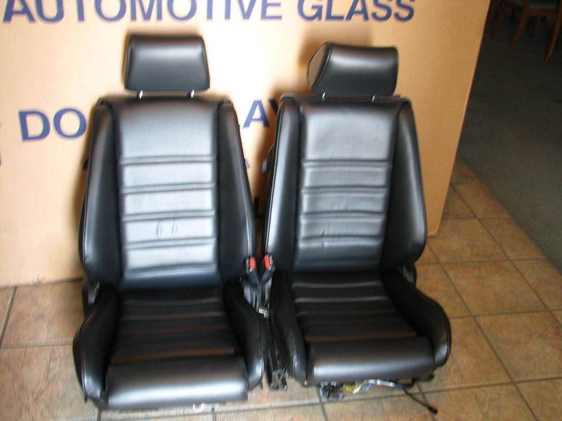 Bmw e24 635csi sport seat kit black vinyl upholstery kits new
