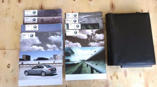 Bmw e60 e61 owners manual literature leather case service warranty information