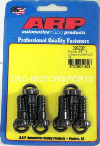 Arp clutch cover pressure plate bolt kit 290-2201 pontiac 350 455 v8 pro series