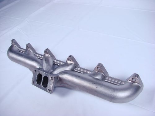On 3 dodge ram 2500 1pc stainless ss exhaust manifold 97 98 12v 5.9 fits cummins