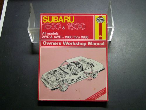 1980- 86 subaru 1600-1800 haynes repair manual