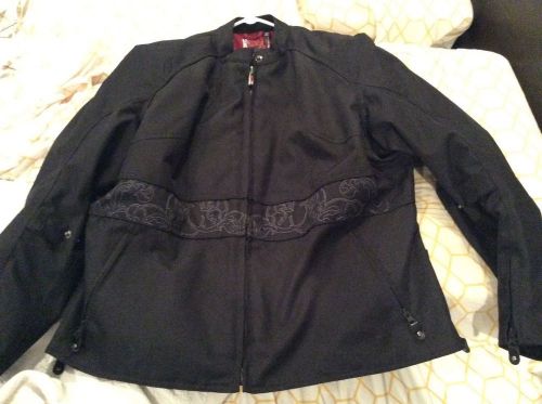 Women&#039;s black power trip motorcycle jacket size 2xl