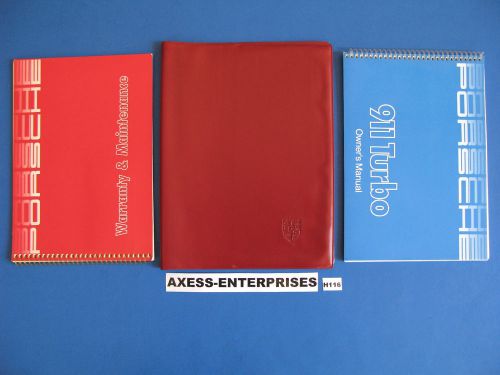 86 1986 porsche 930 911 turbo owners manuals drivers user books + pouch set h116