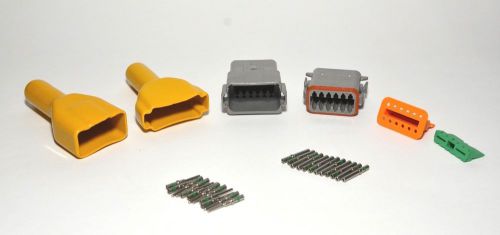 Deutsch dt 12-pin genuine connector kit 14 awg solid contacts with yellow boots