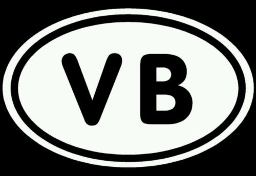 Virginia beach sticker vb oval ocean sand girl vinyl decal atv surfboard