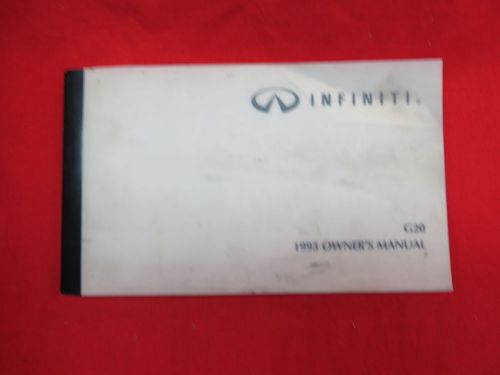 1993 infiniti g20 owners manual guide book