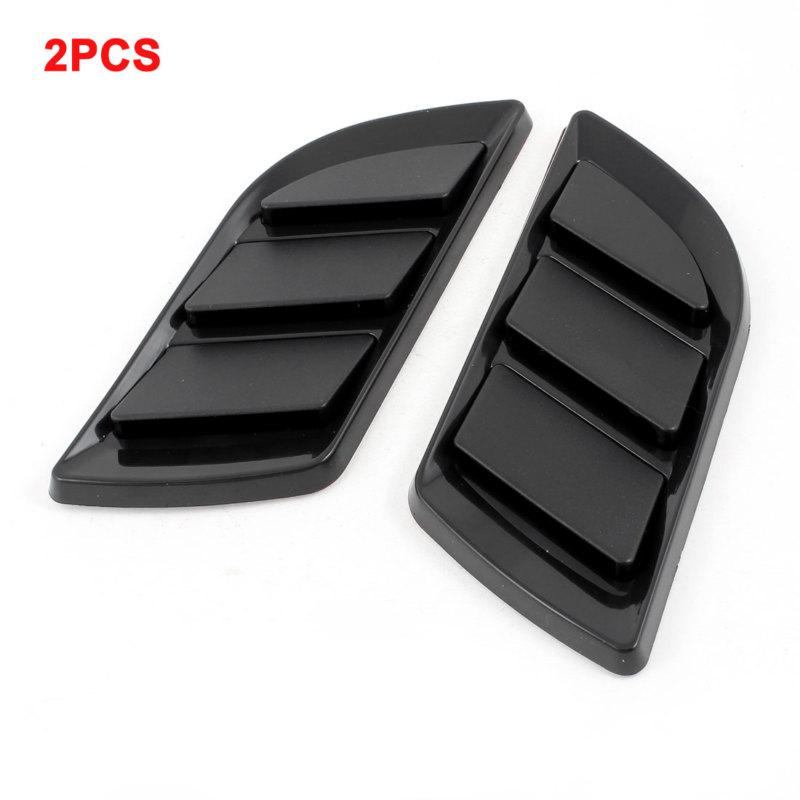 2 x black plastic car air fender decor 3d sticker