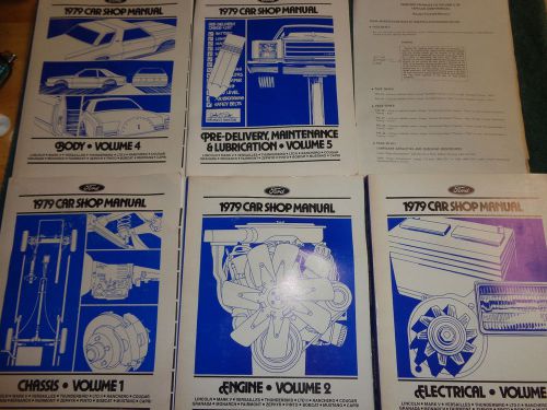 1979 ford / lincoln / mercury shop manual set / original books mustang town car+