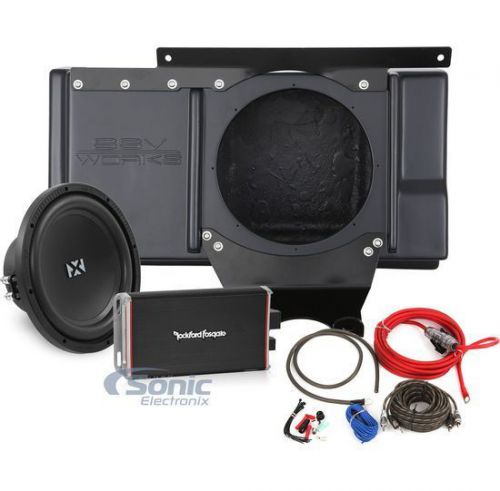 Amplified nvx/rockford fosgate polaris xp 1000 10&#034; 350w subwoofer bass package