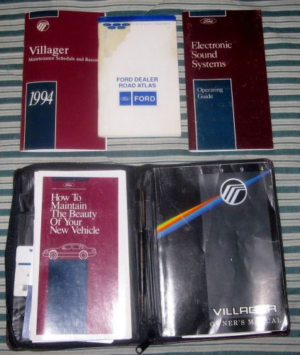 1994 mercury villager owner&#039;s manual oem