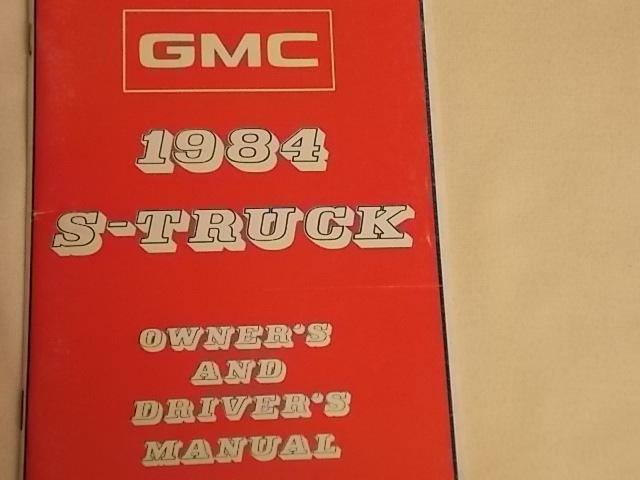    1984 gmc  s-truck       owners         manual