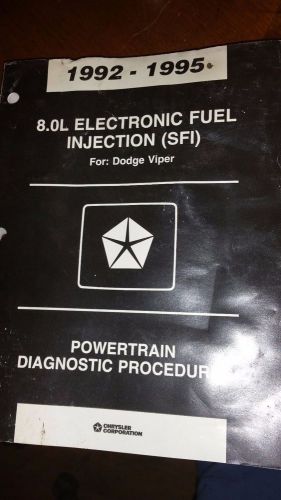 1992-1995 8.0l electronic fuel injection (sfi) dodge viper, chrysler corporation