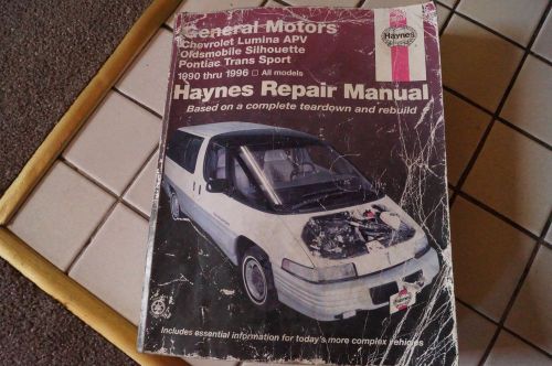 Chevrolet lumina apv, oldsmobile silhouette, pontiac trans sport haynes manual