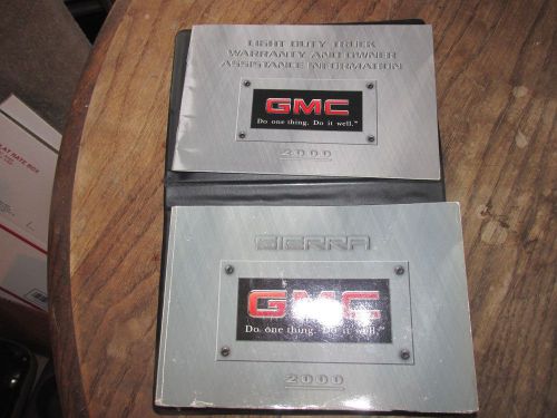 2000 gmc sierra owners manual and case pickup truck