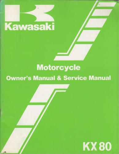 1983 kawasaki motorcycle kx80 owners service manual