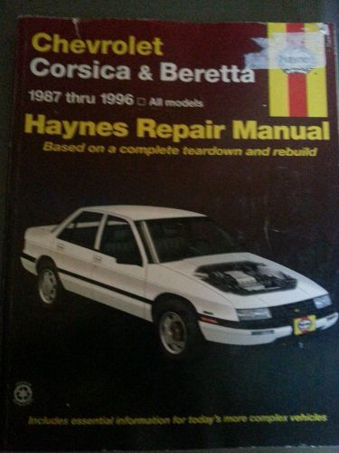 Haynes chevrolet corsica and beretta haynes repair manual for 1987-1996