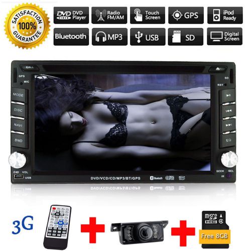 Gps navigation 6.2&#034;double 2 din in dash car stereo dvd player radio ipod camera