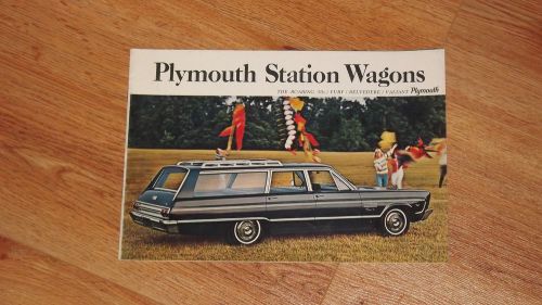 1965 plymouth station wagon original dealership sales brochure