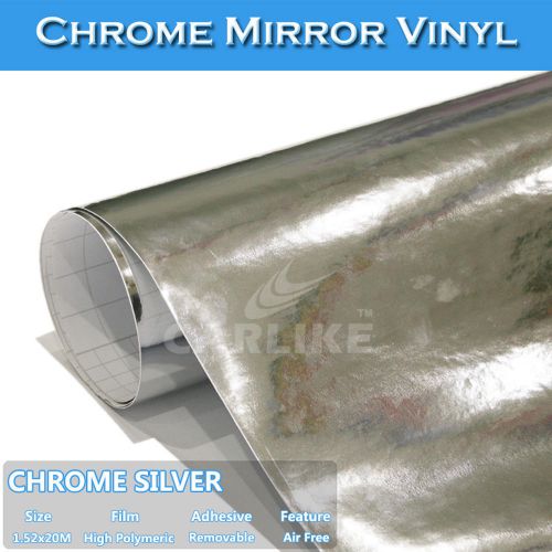 Carlike air bubble free stretchable chrome mirror sliver car body sticker