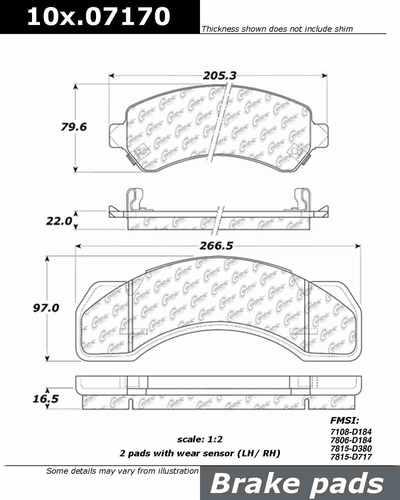 Centric 106.07170 brake pad or shoe, rear